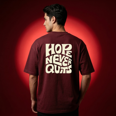 Men's Stylish Premium Drop Shoulder - Maroon